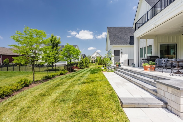 12022 Otto Ln, Carmel, IN 46032 - view of yard featuring a patio area, a balcony, and a residential view