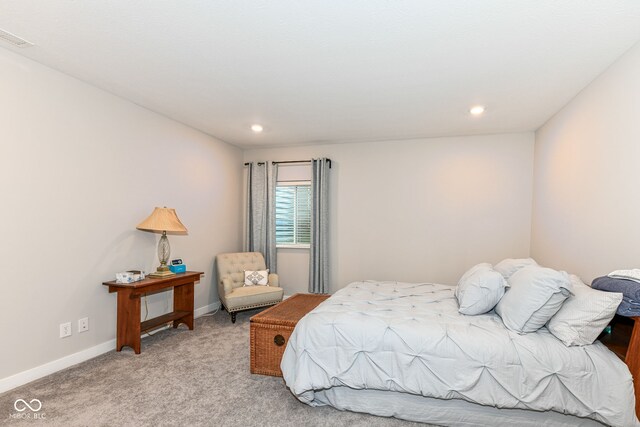 16502 Dominion Dr, Fishers, IN 46040 - bedroom with light carpet and recessed lighting