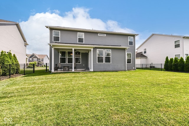 16502 Dominion Dr, Fishers, IN 46040 - rear view of property with a patio area and a fenced backyard