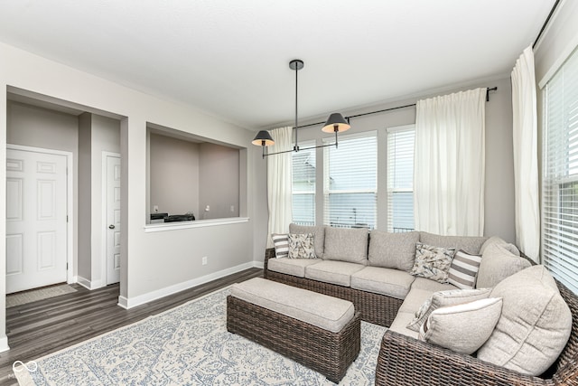16502 Dominion Dr, Fishers, IN 46040 - living area with wood finished floors and baseboards