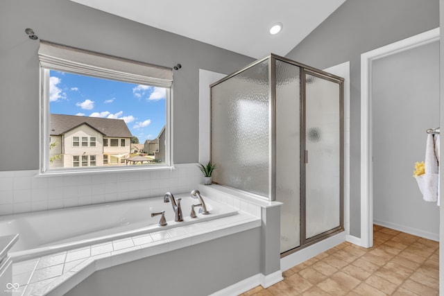 7830 Cross Crk, Avon, IN 46123 - bathroom with a stall shower, a bath, and plenty of natural light