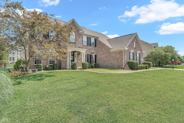7830 Cross Crk, Avon, IN 46123 - colonial house featuring brick siding and a front yard