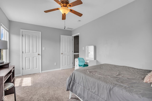 7830 Cross Crk, Avon, IN 46123 - carpeted bedroom with baseboards and a ceiling fan