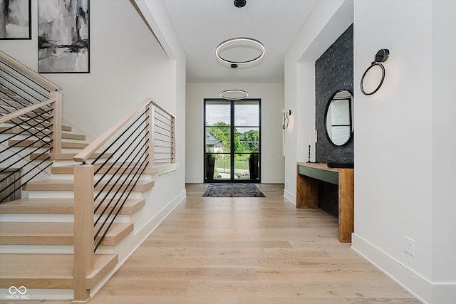 1269 Chatham Rdg Ct, Westfield, IN 46074 - entryway featuring stairs and wood finished floors