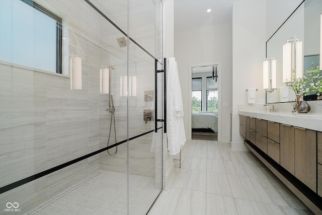 1269 Chatham Rdg Ct, Westfield, IN 46074 - full bath featuring vanity, a stall shower, and ensuite bath