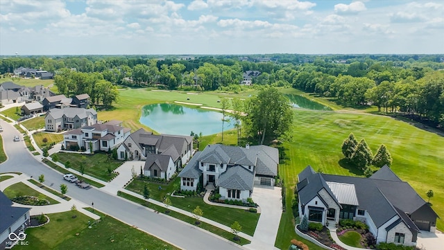 1269 Chatham Rdg Ct, Westfield, IN 46074 - aerial perspective of suburban area featuring a nearby body of water and a golf course