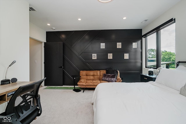 1269 Chatham Rdg Ct, Westfield, IN 46074 - carpeted bedroom with a decorative wall and recessed lighting
