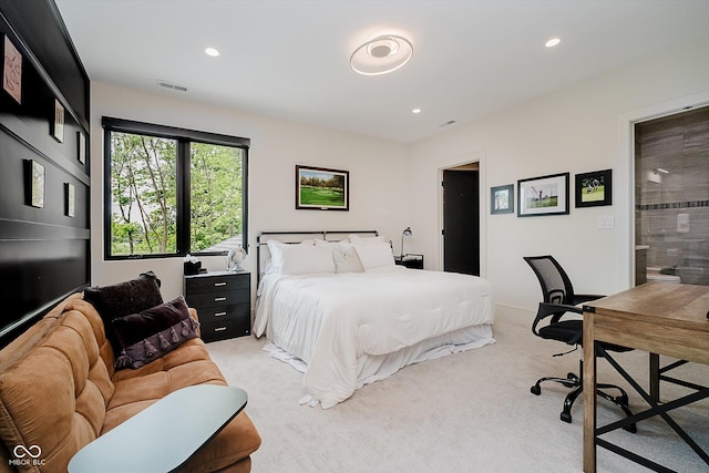 1269 Chatham Rdg Ct, Westfield, IN 46074 - bedroom featuring light carpet and recessed lighting
