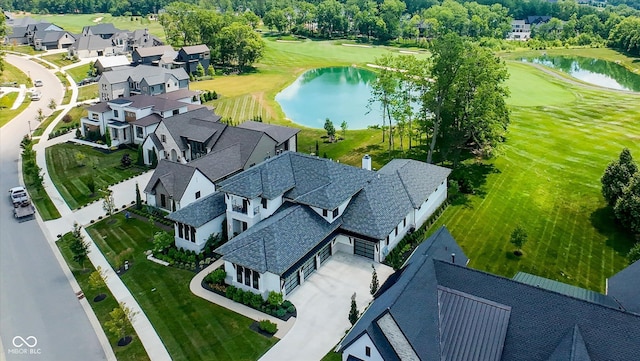 1269 Chatham Rdg Ct, Westfield, IN 46074 - aerial view of residential area featuring a nearby body of water and a golf course