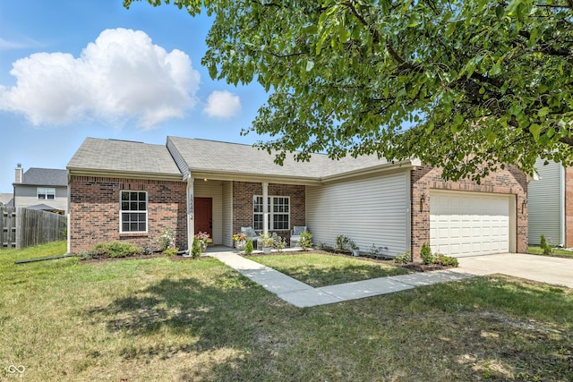 12404 Titans Dr, Fishers, IN 46037 - single story home with brick siding, a garage, and concrete driveway