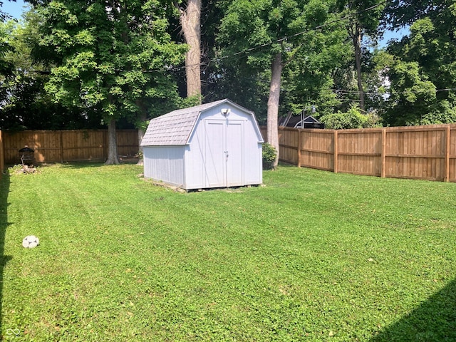 2822 Tindall St, Indianapolis, IN 46203 - fenced backyard featuring a shed