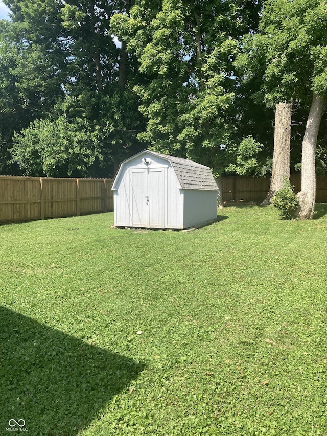 2822 Tindall St, Indianapolis, IN 46203 - fenced backyard with a shed