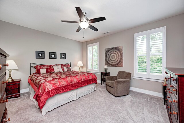 1432 Hideaway Cir, Brownsburg, IN 46112 - carpeted bedroom with baseboards and a ceiling fan