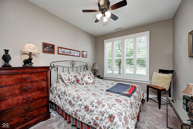 1432 Hideaway Cir, Brownsburg, IN 46112 - carpeted bedroom with a ceiling fan