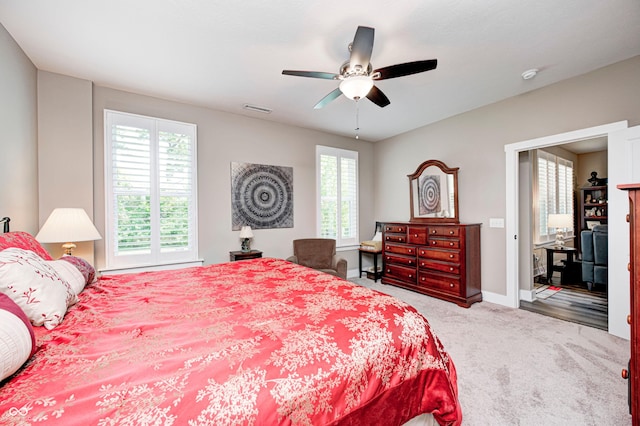 1432 Hideaway Cir, Brownsburg, IN 46112 - bedroom featuring carpet and a ceiling fan