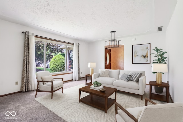 1441 N 700 W, Greenfield, IN 46140 - living room with a textured ceiling and light colored carpet