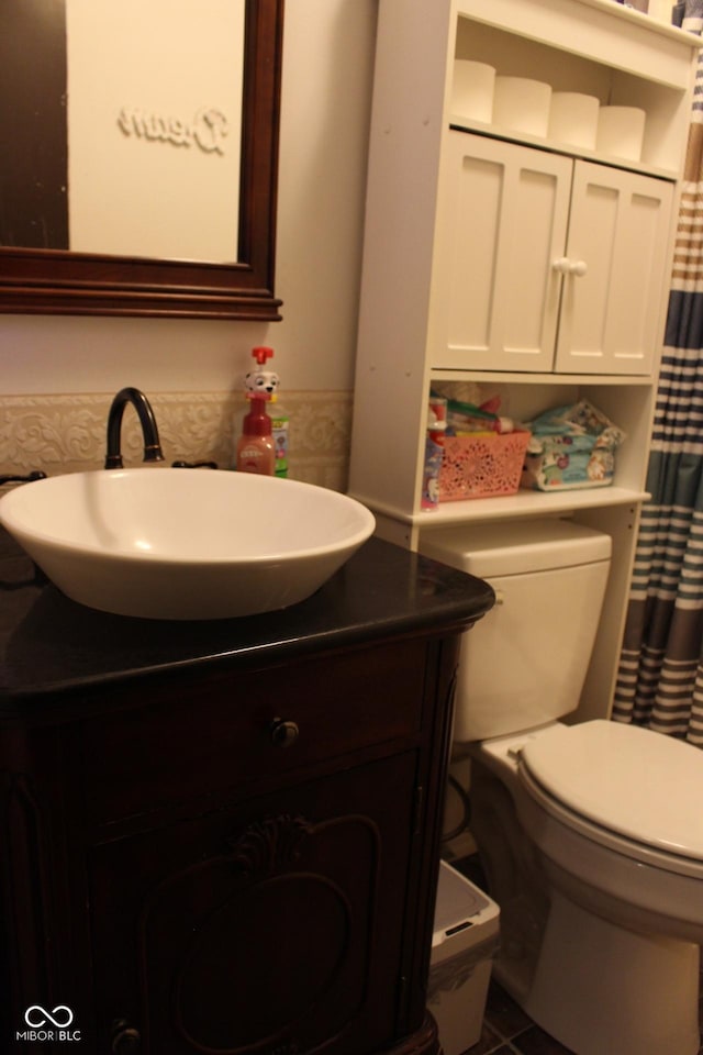 1504 Gwinn Ln, Lapel, IN 46051 - bathroom with vanity and tile patterned floors