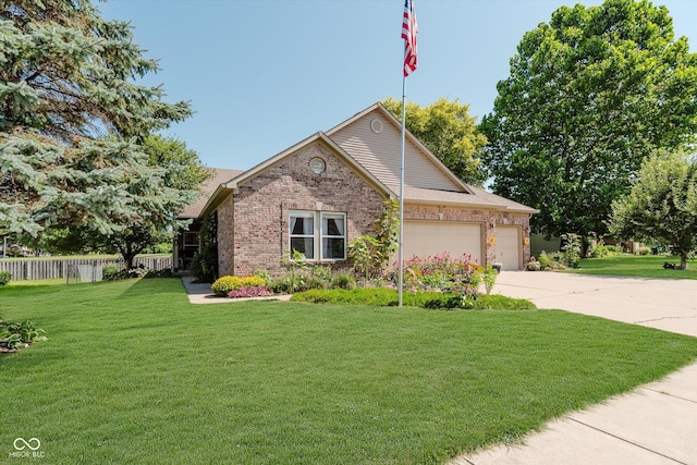 7092 Bridgemont Ct, Avon, IN 46123 - view of front facade with brick siding, concrete driveway, and an attached garage