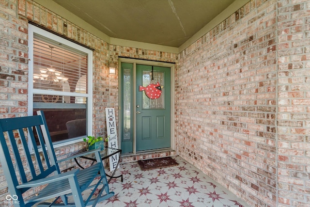 7092 Bridgemont Ct, Avon, IN 46123 - property entrance featuring a porch and brick siding