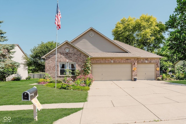 7092 Bridgemont Ct, Avon, IN 46123 - view of front of property featuring an attached garage, brick siding, and driveway