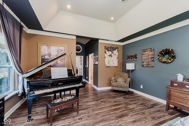 7092 Bridgemont Ct, Avon, IN 46123 - sitting room with wood finished floors, a tray ceiling, and recessed lighting