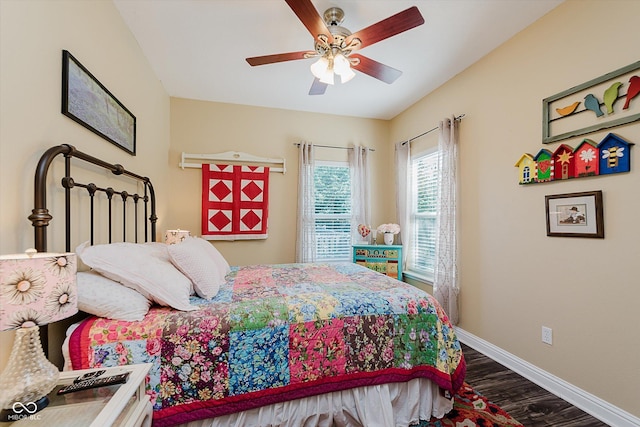 7092 Bridgemont Ct, Avon, IN 46123 - bedroom with wood finished floors and ceiling fan