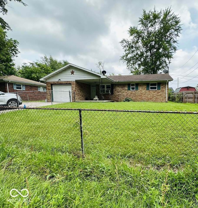 1941 W Booe Rd, Austin, IN 47102 - ranch-style house featuring brick siding, an attached garage, and driveway