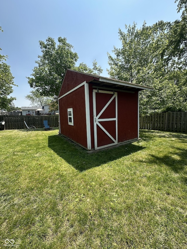 7607 Ardwell Ct, Indianapolis, IN 46237 - view of shed with a fenced backyard