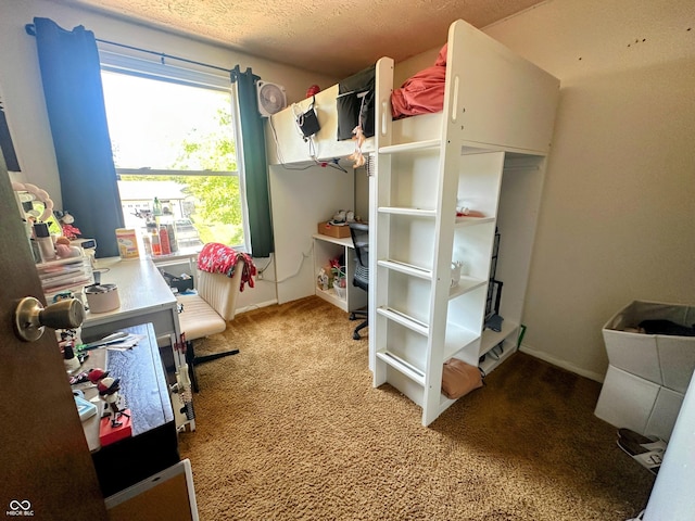 7607 Ardwell Ct, Indianapolis, IN 46237 - office with carpet and a textured ceiling