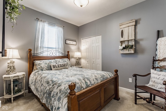 10585 Windward Dr, Indianapolis, IN 46234 - bedroom featuring light colored carpet and a closet