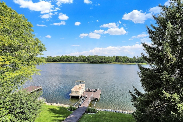 11137 Peppermill Ln, Fishers, IN 46037 - dock featuring a water view