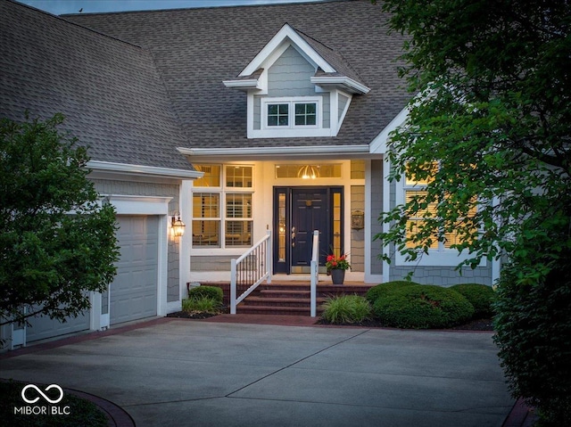 11137 Peppermill Ln, Fishers, IN 46037 - view of front of house featuring a shingled roof, driveway, and a porch
