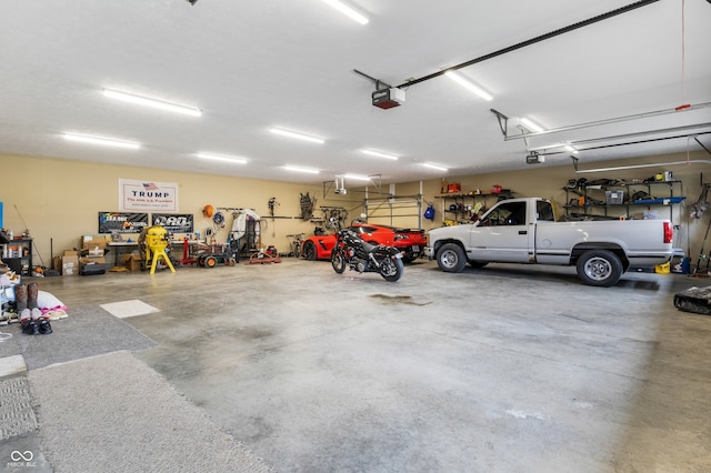 20136 Stone Church Rd, Laurel, IN 47024 - garage featuring a garage door opener