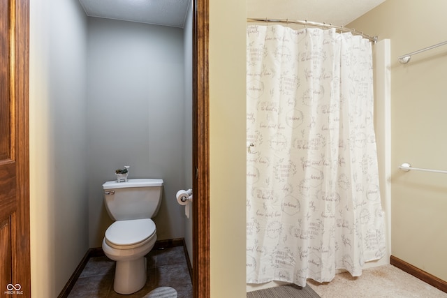 20136 Stone Church Rd, Laurel, IN 47024 - bathroom featuring toilet and a shower with shower curtain