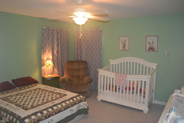 10166 Ranford Blvd, Fishers, IN 46040 - carpeted bedroom featuring ceiling fan