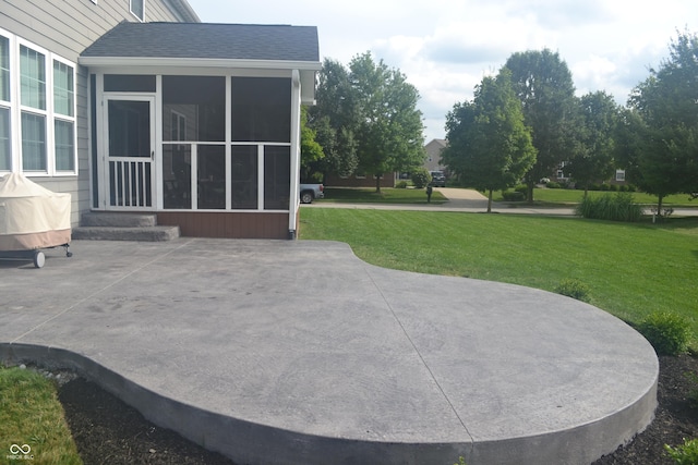 10166 Ranford Blvd, Fishers, IN 46040 - view of patio / terrace featuring a sunroom