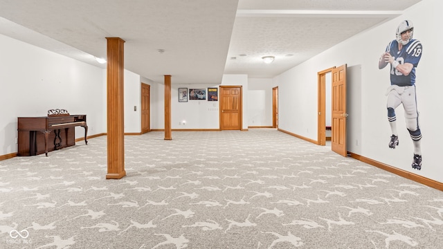 2320 Whispering Way, Indianapolis, IN 46239 - finished below grade area featuring carpet floors and a textured ceiling