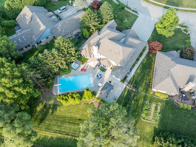 2320 Whispering Way, Indianapolis, IN 46239 - drone / aerial view of a pool