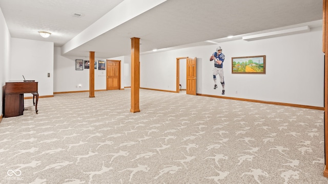 2320 Whispering Way, Indianapolis, IN 46239 - finished below grade area featuring carpet and baseboards