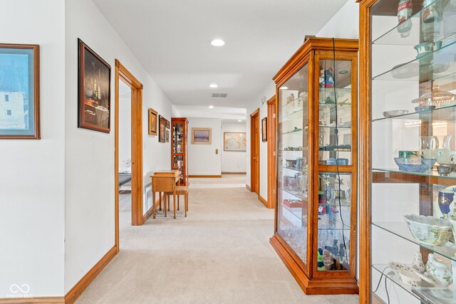 2320 Whispering Way, Indianapolis, IN 46239 - corridor featuring light carpet and recessed lighting