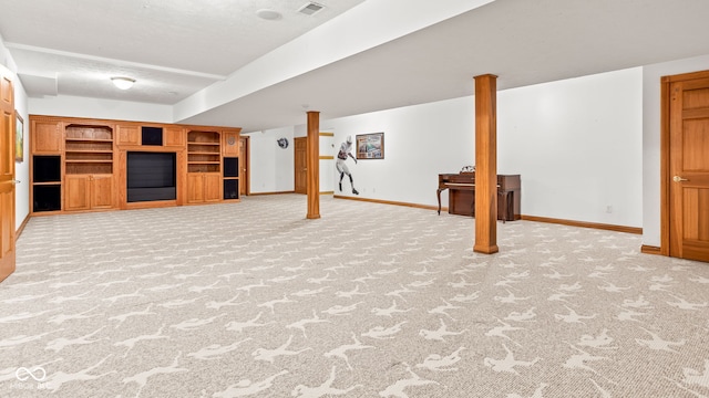 2320 Whispering Way, Indianapolis, IN 46239 - finished basement featuring light colored carpet and baseboards