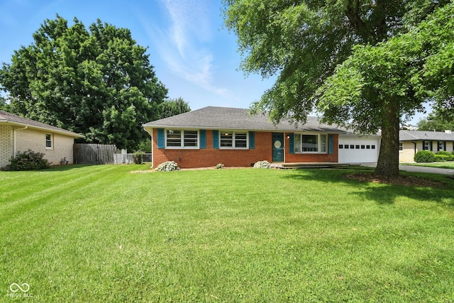 3504 White River Ct, Anderson, IN 46012 - ranch-style home with an attached garage, brick siding, and driveway
