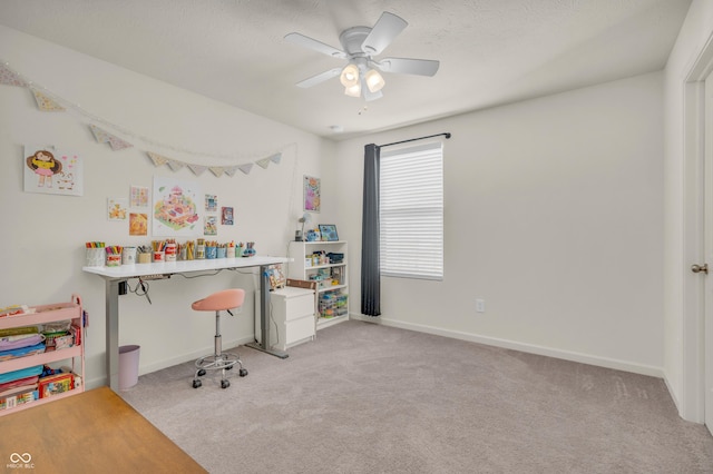 5353 Hibiscus Dr, Plainfield, IN 46168 - office space with carpet flooring and a ceiling fan