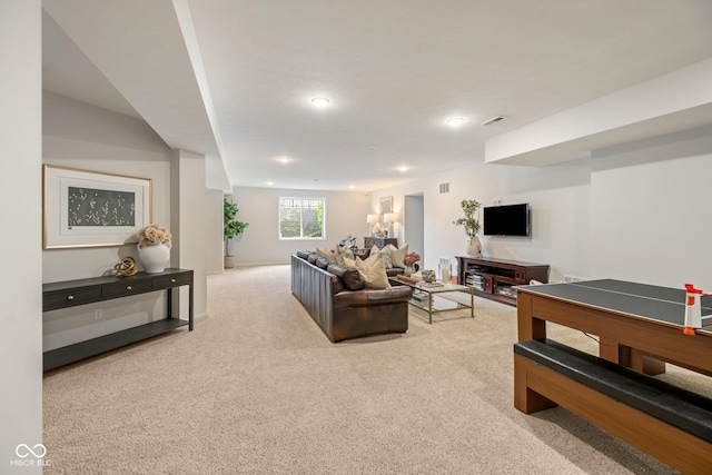 2566 Maple Creek Dr, Westfield, IN 46074 - living room featuring carpet and recessed lighting