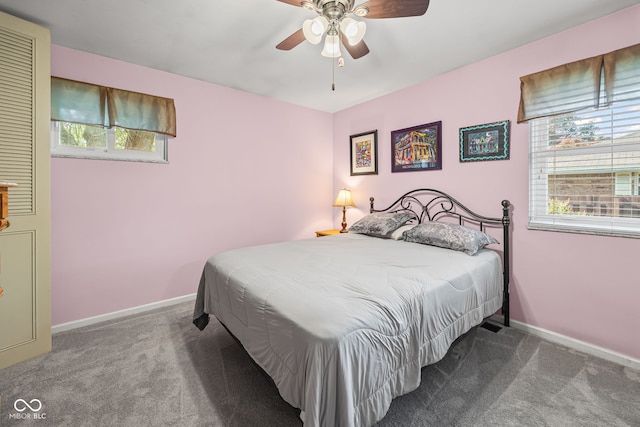 624 Cumberland Ave, West Lafayette, IN 47906 - bedroom with carpet flooring and a ceiling fan