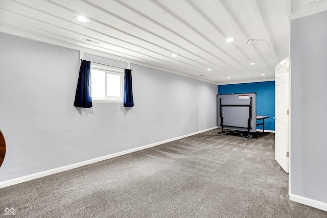 549 Dylan Dr, Avon, IN 46123 - carpeted empty room with recessed lighting