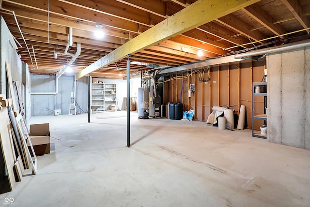 549 Dylan Dr, Avon, IN 46123 - unfinished below grade area featuring gas water heater and heating unit