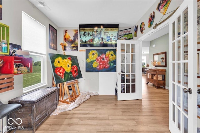 5345 Ridgecrest Ln, Mccordsville, IN 46055 - mudroom featuring french doors and wood finished floors
