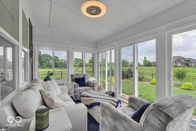 5345 Ridgecrest Ln, Mccordsville, IN 46055 - sunroom featuring vaulted ceiling and an outdoor living space
