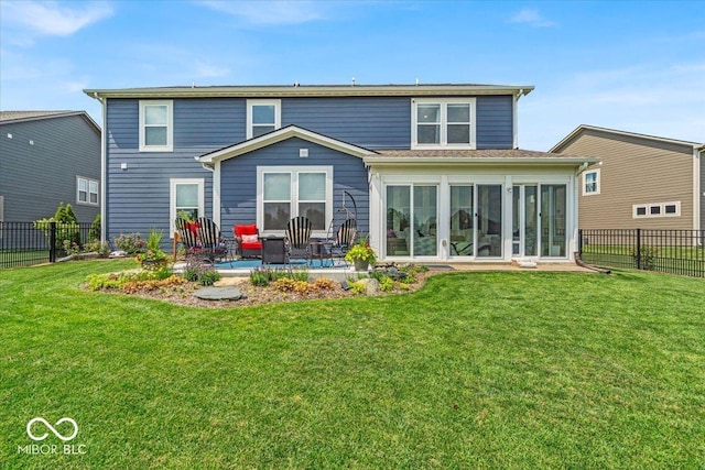 5345 Ridgecrest Ln, Mccordsville, IN 46055 - rear view of property with a patio and a fenced backyard